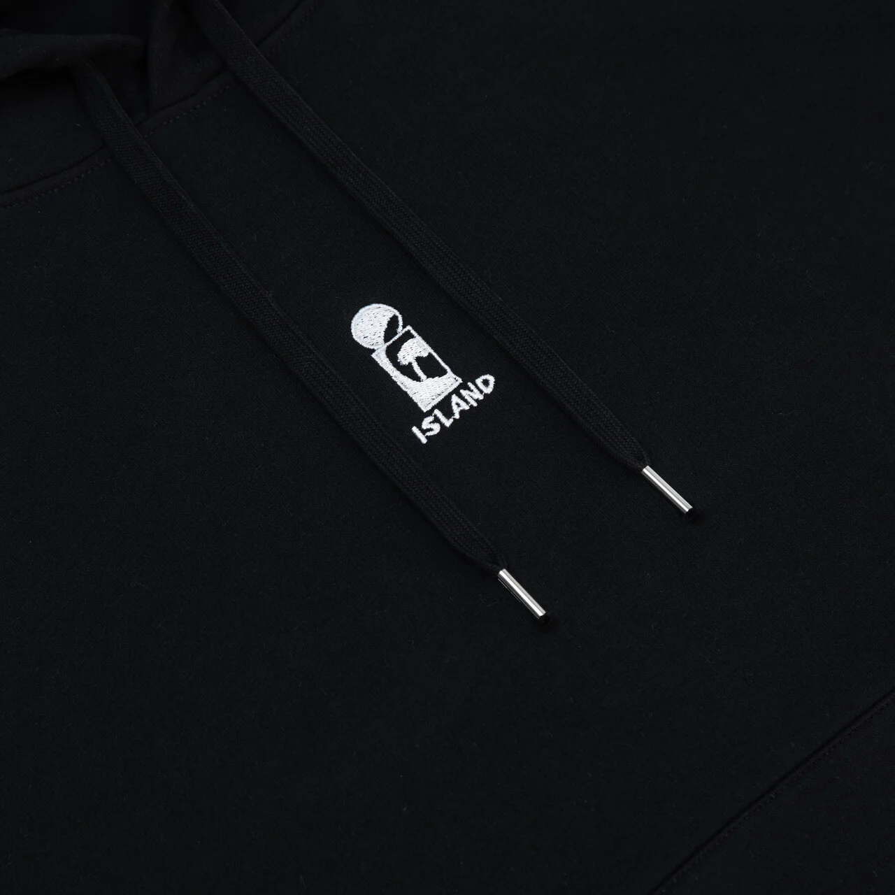 Embroidered Logo Black Hoodie - Image 3